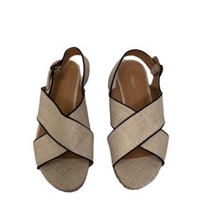 Limelight Crisscross Platform Espadrilles Sandals